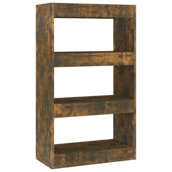 vidaXL bogreol/rumdeler 60x30x103 cm spånplade røget egetræsfarve