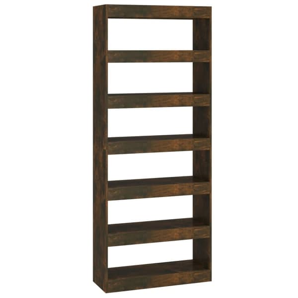 vidaXL bogreol/rumdeler 80x30x198 cm spånplade røget egetræsfarve
