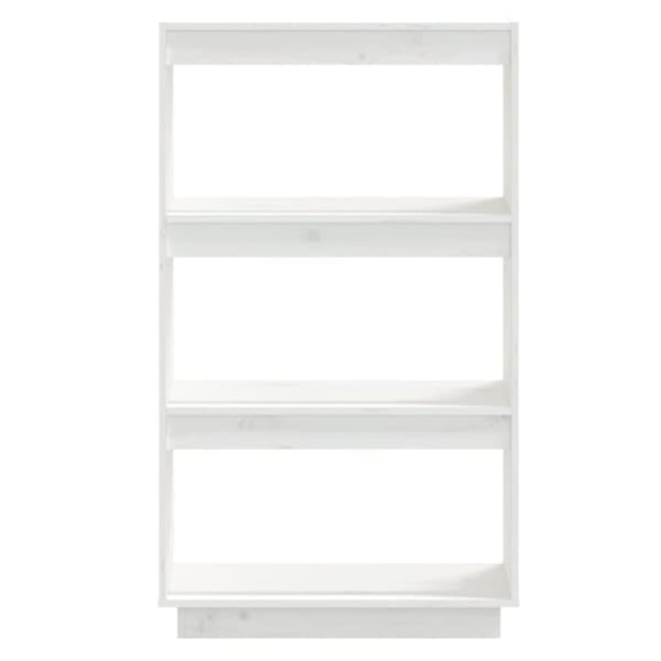 vidaXL bogreol/rumdeler 60x35x103 cm massivt fyrretræ hvid