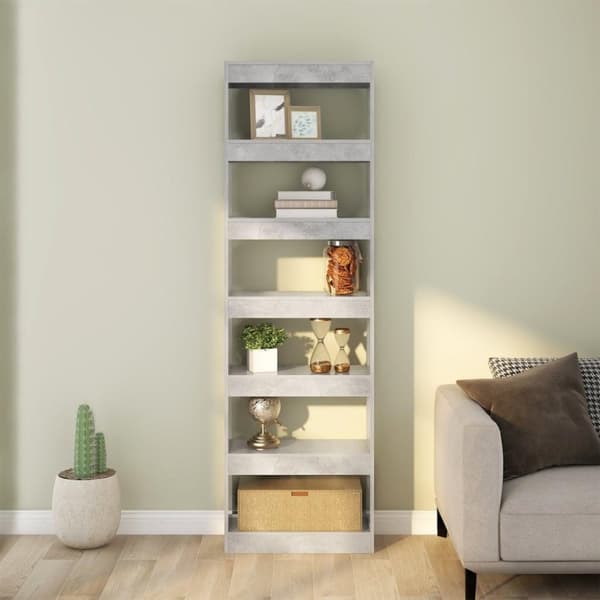vidaXL bogreol/rumdeler 60x30x198 cm betongrå