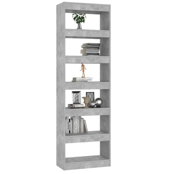 vidaXL bogreol/rumdeler 60x30x198 cm betongrå
