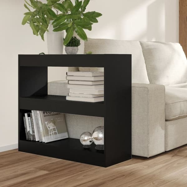 vidaXL Bokhylle/romdeler svart 80x30x72 cm