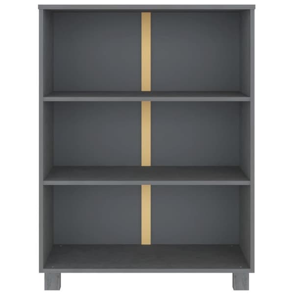 vidaXL bogskab HAMAR 85x35x112 cm massivt fyrretræ mørkegrå