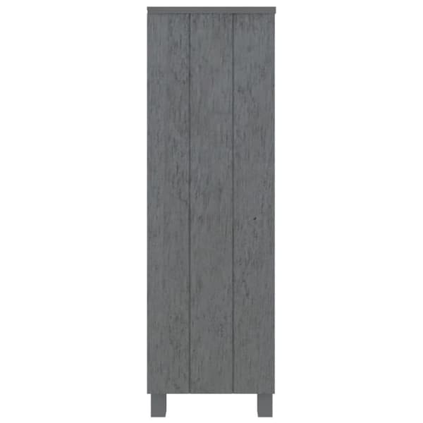 vidaXL bogskab HAMAR 85x35x112 cm massivt fyrretræ mørkegrå