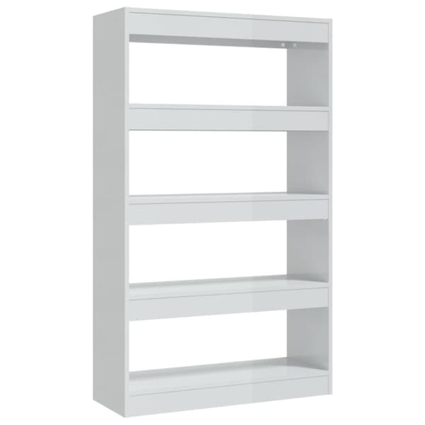 vidaXL bogreol/rumdeler 80x30x135 cm spånplade hvid højglans