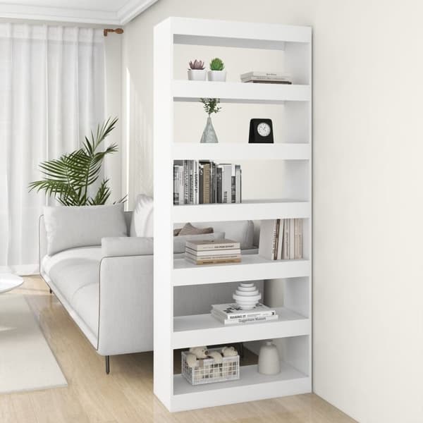 vidaXL bogreol/rumdeler 80x30x198 cm spånplade hvid