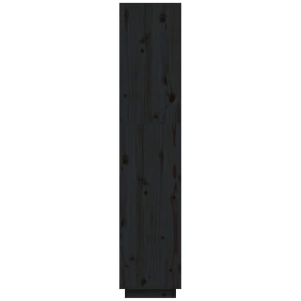 vidaXL bogreol/rumdeler 40x35x167 cm massivt fyrretræ sort