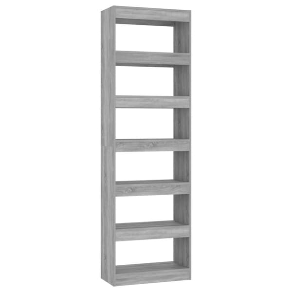 vidaXL bogreol/rumdeler 60x30x198 cm grå sonoma-eg