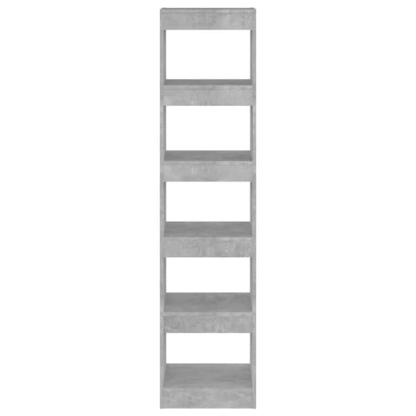 vidaXL bogreol/rumdeler 40x30x166 cm fyrretræ betongrå