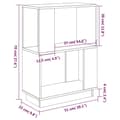 Miniatyrbillede 8 af 9: vidaXL bogreol/rumdeler 51x25x70 cm massivt fyrretræ