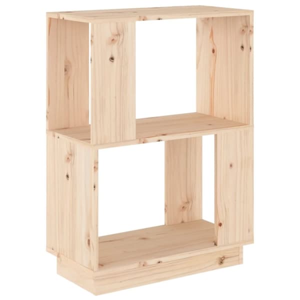 vidaXL bogreol/rumdeler 51x25x70 cm massivt fyrretræ