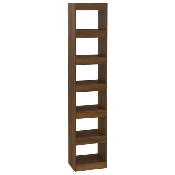 vidaXL bogreol/rumdeler 40x30x198cm brun egetræ