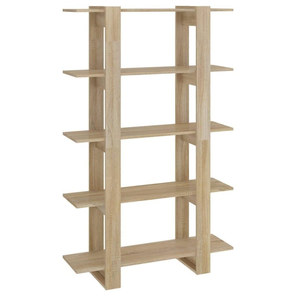 vidaXL Bokhylla/rumsavdelare sonoma-ek 100x30x160 cm