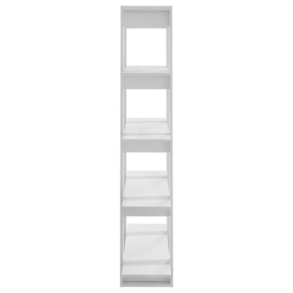 vidaXL Bokhylla/rumsavdelare vit högglans 100x30x160 cm