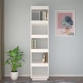 Miniatyrbillede 3 af 11: vidaXL bogreol/rumdeler 40x35x167 cm massivt fyrretræ hvid