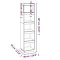 Miniatyrbillede 8 af 11: vidaXL bogreol/rumdeler 40x35x167 cm massivt fyrretræ hvid