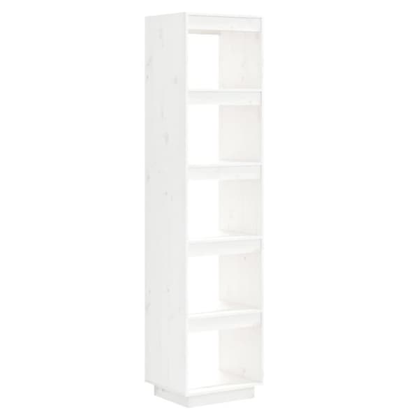 vidaXL bogreol/rumdeler 40x35x167 cm massivt fyrretræ hvid