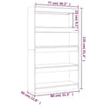 Miniatyrbillede 7 af 10: vidaXL bogreol/rumdeler 80x30x135 cm spånplade brun egetræsfarve
