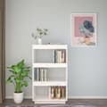 Miniatyrbild 3 av 11: vidaXL Bokhylla/rumsavdelare vit 60x35x103 cm massiv furu