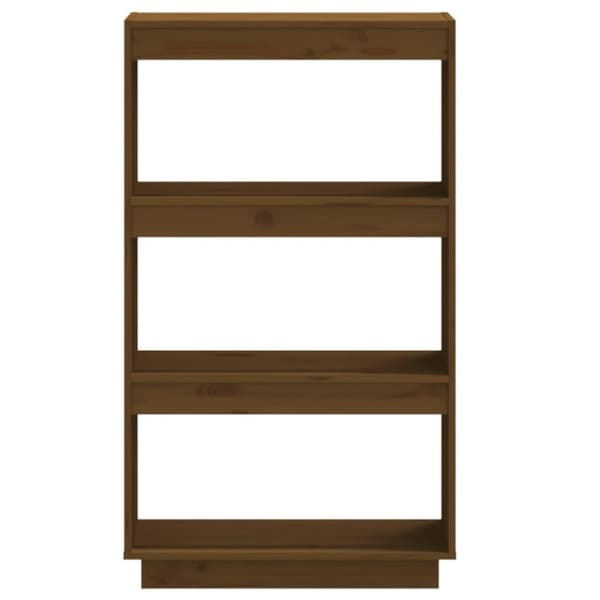 vidaXL bogreol/rumdeler 60x35x103 cm massivt fyrretræ gyldenbrun