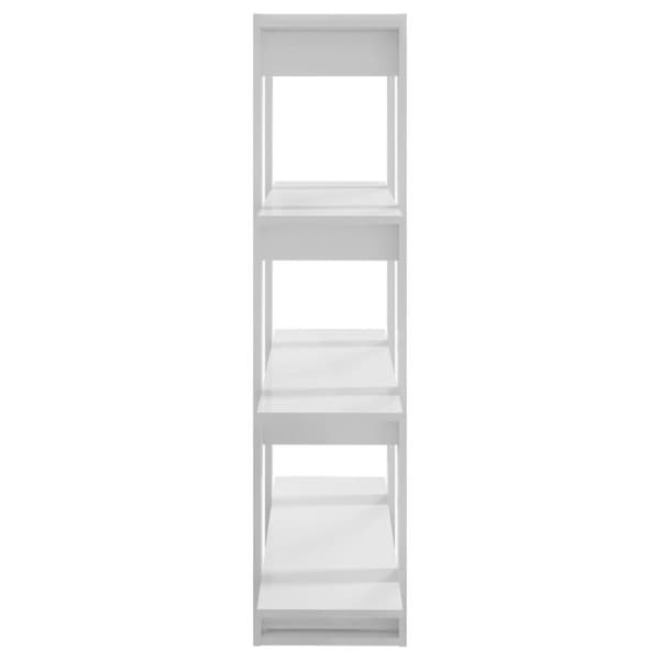 vidaXL bogskab/rumdeler 100x30x123,5 cm spånplade hvid højglans