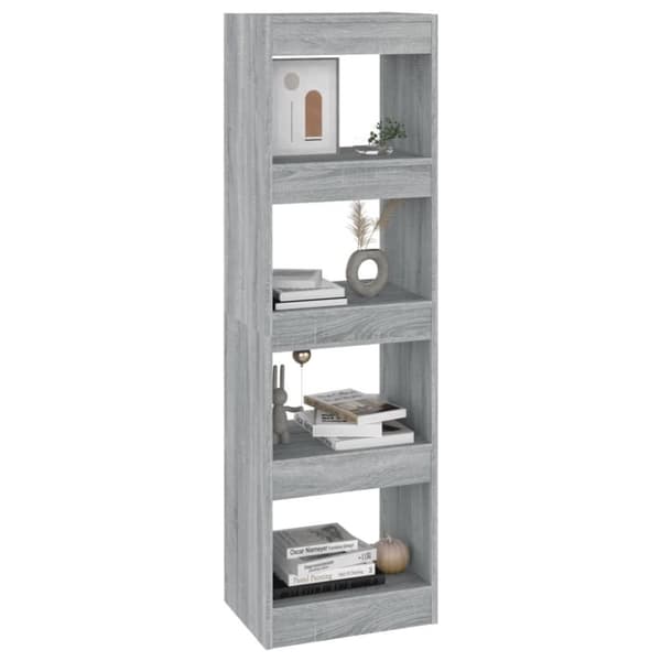 vidaXL bogreol/rumdeler 40x30x135 cm grå sonoma-eg