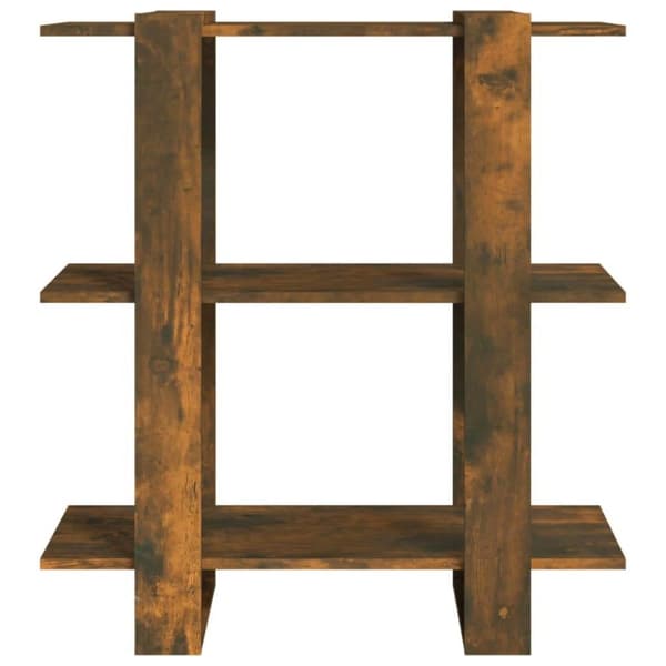 vidaXL bogreol/rumdeler 80x30x87cm røget egetræsfarve