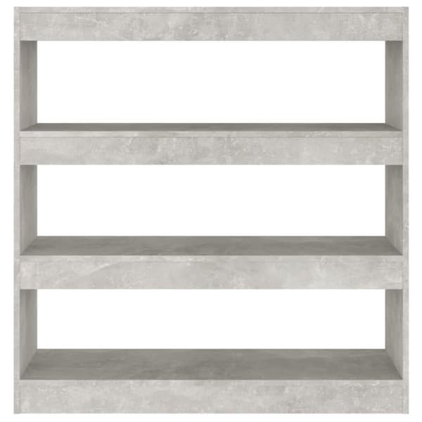 vidaXL bogreol/rumdeler 100x30x103 cm betongrå