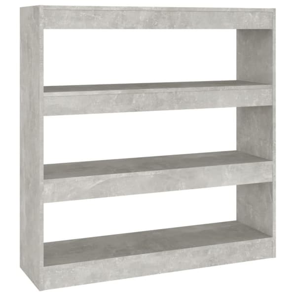 vidaXL bogreol/rumdeler 100x30x103 cm betongrå