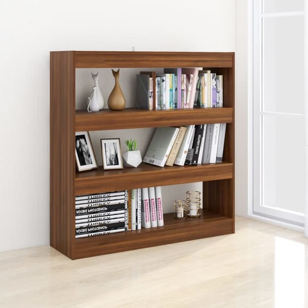 vidaXL bogreol/rumdeler 100x30x103 cm brun egetræ