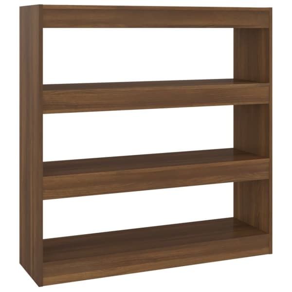 vidaXL bogreol/rumdeler 100x30x103 cm brun egetræ