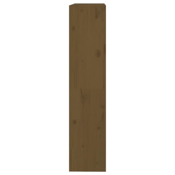 vidaXL Bokhylla/rumsavdelare honungsbrun 80x30x135,5 cm furu