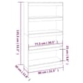Miniatyrbild 8 av 11: vidaXL Bokhylla/rumsavdelare honungsbrun 80x30x135,5 cm furu