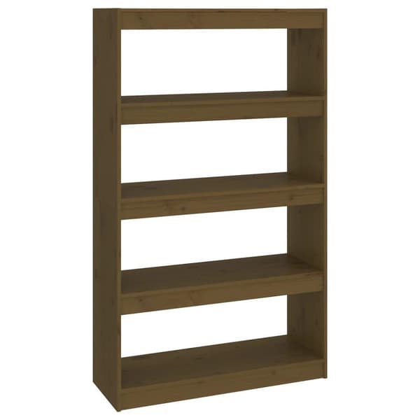 vidaXL Bokhylla/rumsavdelare honungsbrun 80x30x135,5 cm furu