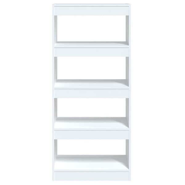vidaXL bogreol/rumdeler 60x30x135 cm konstrueret træ hvid