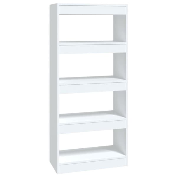 vidaXL bogreol/rumdeler 60x30x135 cm konstrueret træ hvid