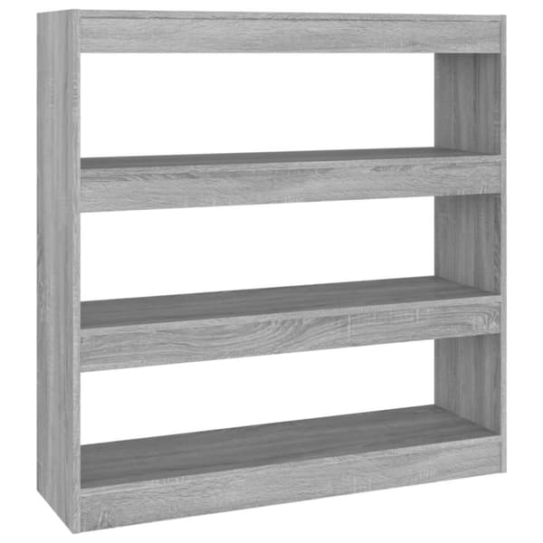 vidaXL Bokhylla/rumsavdelare grå sonoma 100x30x103 cm