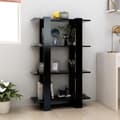 Miniatyrbillede 3 af 10: vidaXL bogreol/rumdeler 80x30x123,5 cm sort