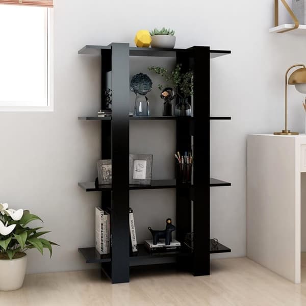 vidaXL bogreol/rumdeler 80x30x123,5 cm sort