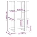 Miniatyrbillede 7 af 10: vidaXL bogreol/rumdeler 80x30x123,5 cm sort