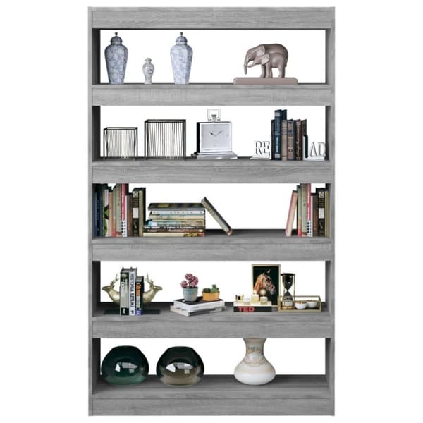 vidaXL bogreol/rumdeler 100x30x166 cm grå sonoma-eg
