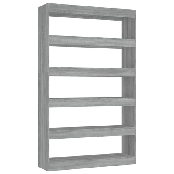 vidaXL bogreol/rumdeler 100x30x166 cm grå sonoma-eg