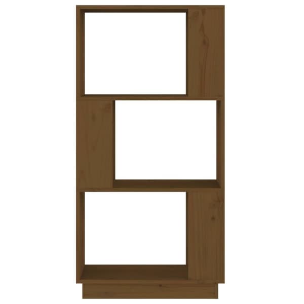 vidaXL bogreol/rumdeler 51x25x101 cm massivt fyrretræ gyldenbrun