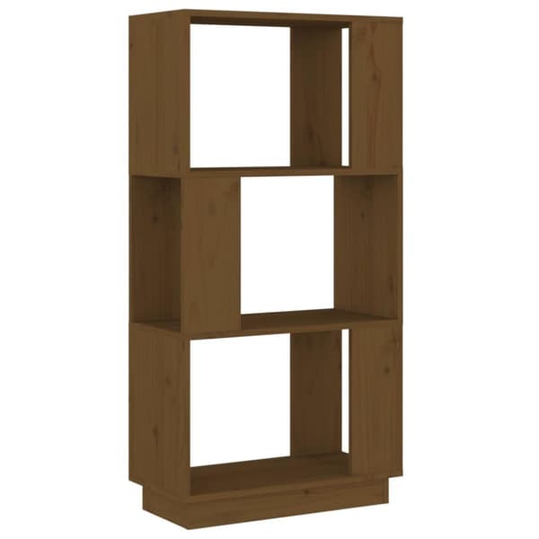vidaXL bogreol/rumdeler 51x25x101 cm massivt fyrretræ gyldenbrun