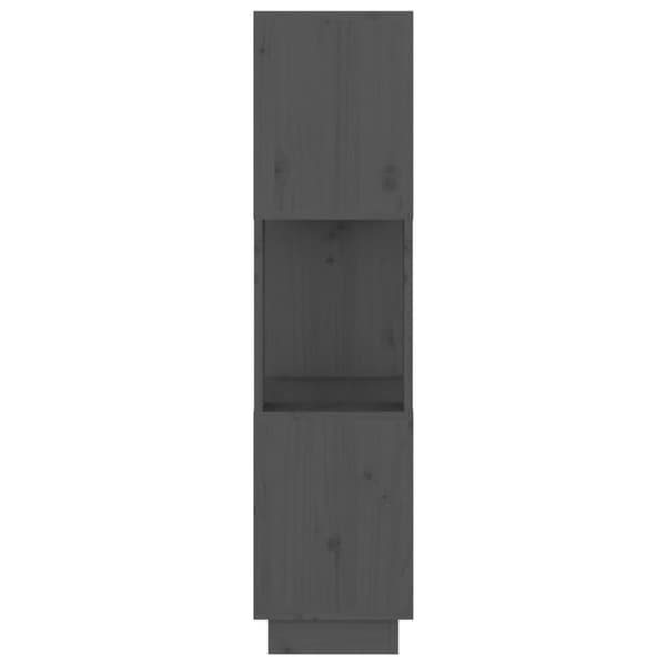 vidaXL bogreol/rumdeler 51x25x101 cm massivt fyrretræ grå
