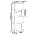 Miniatyrbillede 8 af 11: vidaXL bogreol/rumdeler 51x25x132 cm massivt fyrretræ grå
