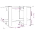Miniatyrbillede 7 af 10: vidaXL bogreol/rumdeler 80x30x51 cm sonoma-eg