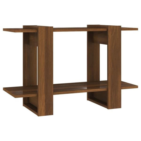 vidaXL Bokhylla/Rumsavdelare brun ek 80x30x51 cm