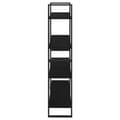 Miniatyrbild 6 av 11: vidaXL Bokhylla 4 hyllplan svart 100x30x140 cm massiv furu