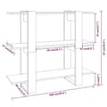 Miniatyrbilde 7 av 10: vidaXL Bokhylle/romdeler betonggrå 100x30x87 cm